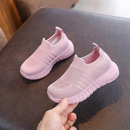 Children's Running Sneakers Boys Girls Casual Mesh Breathable Non-Slip Walking Patchwork Tennis Toddler Soft-Soled Girls' Shoes