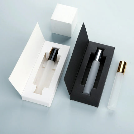50Pcs 5/10/15ml Perfume Bottle Aluminum Sprayer Fine Mist Frosted Glass Perfume Sprayers, Multi-Sizes, Eco-Reusable, w/Boxes