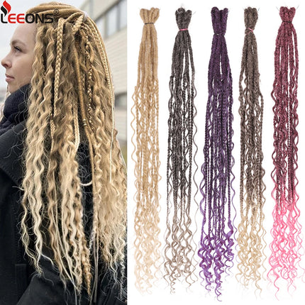 24" Double Ended Dreadlock Extension 5/10 Strands Synthetic Boho Box Braid Dreads Extensions Hippie Style Dreadlocks For Women