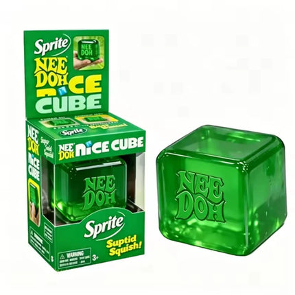 Sensory Squeeze Toy Anti-Stress Glitter Drop / Cube Fidget Tool For Anxiety Relief & Focus - Durable & Soft Hand Exerciser