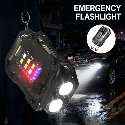 Mini COB Keychain Flashlight,Clip-On Rechargeable EDC Torch Compact Kids' Gift Pocket Light for Hiking Camping Fishing Emergency