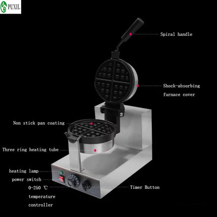 Non stick pan, commercial rotary waffle stove, electric waffle machine, pancake maker
