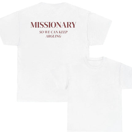 Missionary So We Can Keep Arguing T-shirt Summer Men's Tracksuit Harajuku Casual Sportswear Crew Neck Pullover Short Sleeve Tops