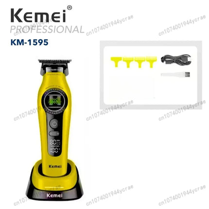 Kemei KM1593/1595 Is Equipped with An External Brushless Hair Clipper for Men's Professional Hair Clippers That Are Rechargeable