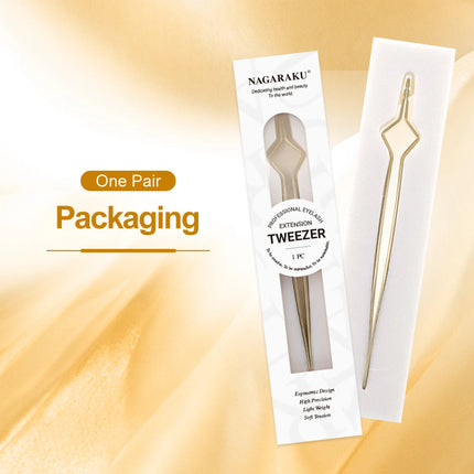 NAGARAKU pinzas Eyelash Isolating Tweezers Precision Fiber Tip  Makeup Tool Anti-slip grid