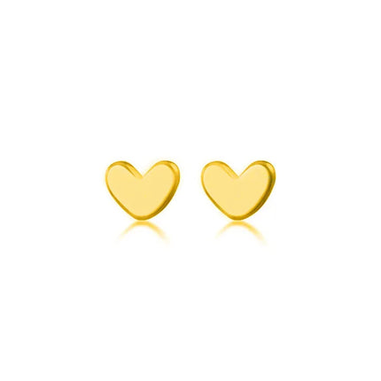 Trendy Minimalist Real 100% 925 Sterling Silver Mini Small Love Heart Stud Earrings for Women Student Teen Jewelry Gift