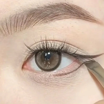 Black Brown Eyeliner Cream with Makeup Brushes Waterproof Lasting Matte Non Smudging Eye Liner Eyebrow Dual Purpose Cosmetics