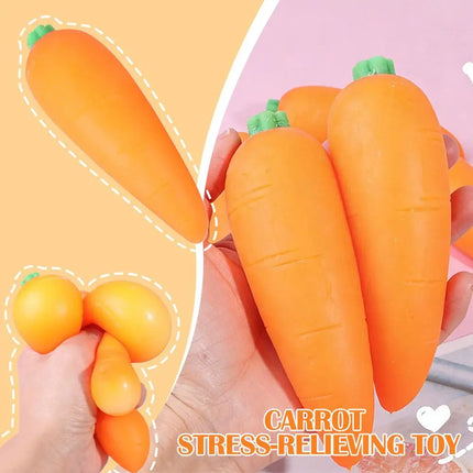 Kawaii Carrot Squishy Toy Soft Slow Rising Simulation Vegetable Stress Relief Fidget Toys for Kids Adults Decompression Gift