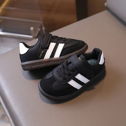 PU Leather Sport Shoes For Children Soft-soled Waterproof Girl's Sneakers Ergonomics Anti-slippery Toddler Shoes For Kids