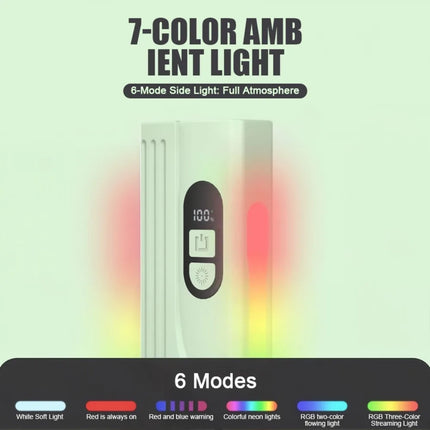 Super Bright LED Flashlight USB Rechargeable Torch with RGB Side Light Outdoor Emergency Lamp with Pen Clip for Fishing Hiking