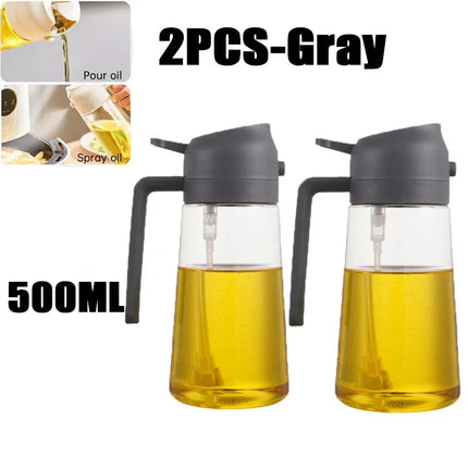 2in1 Kitchen Spray Oil Dispenser Oil Sprayer Polisher Or Only Brush Spray for Air Fryer Salad Grilling Roasting Cooking Kitchen