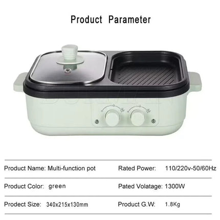 Household Grill Hot Pot Machine Electric Cooking Pot Barbecue Machine Electrique Pour