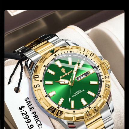 POEDAGAR Luxury Quartz Man Watch Waterproof Luminous Date Week Men Watch Military Stainless Steel Men's Watches Sport Male Clock