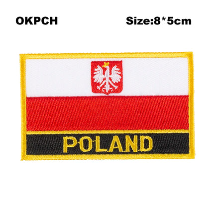 Dominican Rep. Flag Embroidery Patches Iron on Saw on Transfer patches Sewing Applications for Clothes in Home&Garden