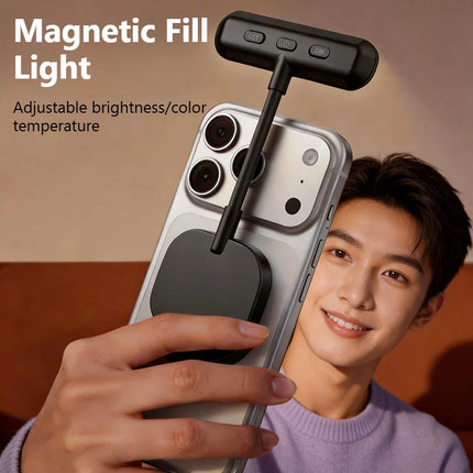 Adjustable 5-Level Color Temperature Magnetic Phone Flashes Selfie Fill Light for Magsafe iPhone 17~12 Vlog Reading Lights