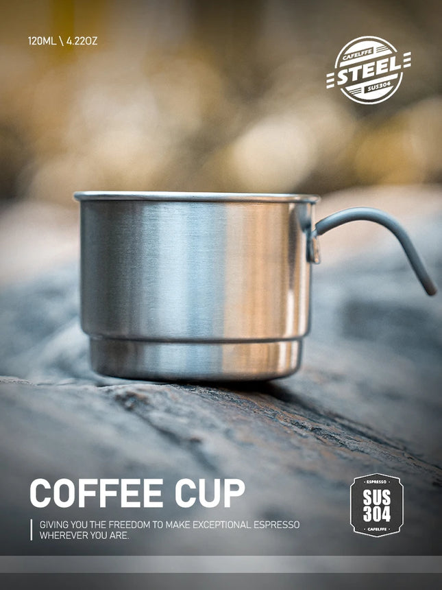 Cafelffe Manual Espresso Coffee Machine Hot/Cold Portable Coffee Maker For NS Capsules & Ground Hand Press, Hiking Camping Gift