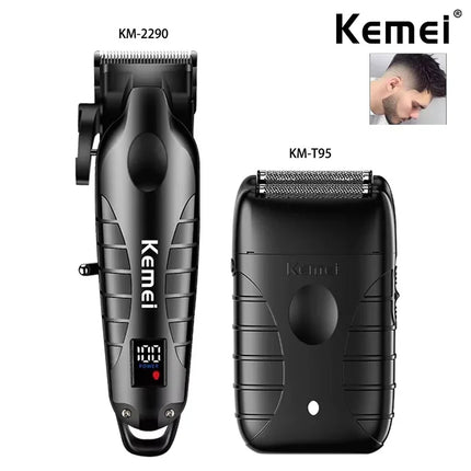 Kemei New Professional Cutting Machine Electric Shaver Hair Trimmers with LCD Display Men's Hair Clipper KM-2290 KM-2293 KM-T95