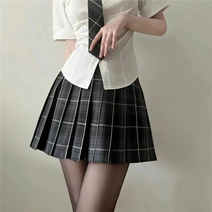 Summer Pure White Shirt JK Uniform Waist-Fitted Slims Smooths Your Silhouette Women's Japanese Preppy Styles Short Sleeves White