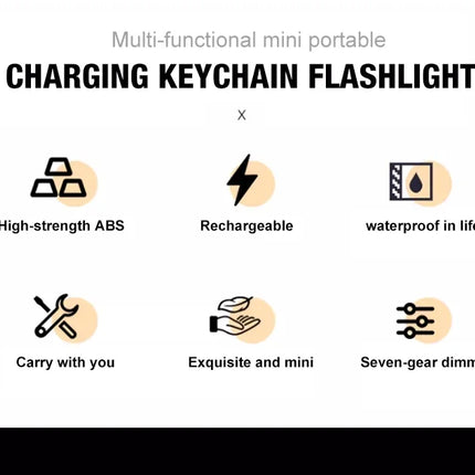 Mini Keychain Light Multi-Functional Portable Outdoor Hook Pocket Floodlight Flashlight - Durable LED Lighting Tool