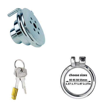 Flat Round Hole Male Stainless Steel Urethral Lock With Metal Catheter BDSM Erotic Sex Toys For Men Gay Long Term Wear 18+