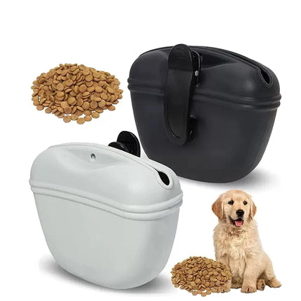 Silicone Dog Treat Pouch-Small Training Bag-Portable Dog Treat Bag for Leash with Magnetic Closure and Waist Clip airtight seale