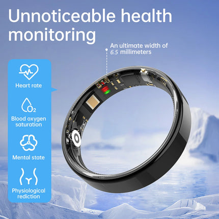 2026 Smart Ring Heart Rate Blood Pressure Monitor Health Ring 5ATM Waterproof Bluetooth Call  Men Women For Gifts