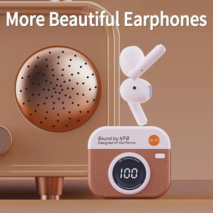 Bluetooth 5.3 Wireless Headphones Power LED Digital Display 24hours Endurance HiFi Gaming Headsets Waterproof Sports Earbuds