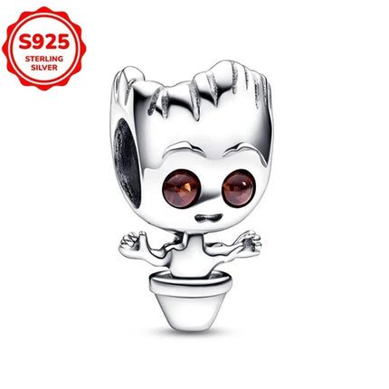 TOP 925 Sterling Silver Marvel Anime Avengers Lron Man Helmet Charms Fit Original Bracelet Womens Pendant Beads Jewelry Hot Gift