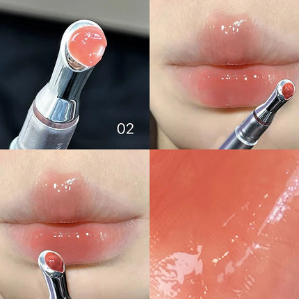 CACE Mirror Watery Crystal Jelly Lipgloss Lasting Moisturizing Lipstick Clear Lip Gloss Glass Lip Glaze Cosmetics Lip Stain Tint