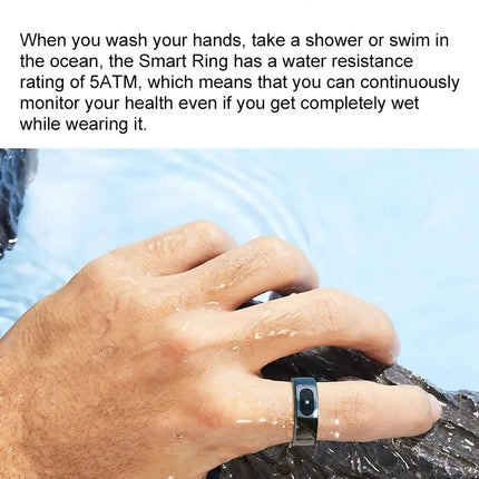 R08 Smart Ring Men Women Touch Control Function IP68 5ATM Waterproof Step Count Multi Sport Health Monitor Heart Rate Smart Ring