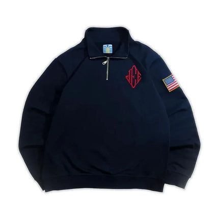 American retro Gothic Epstein embroidered letter oversized cardigan men'sY2K street hip-hop Harajuku fashion stand up collar top
