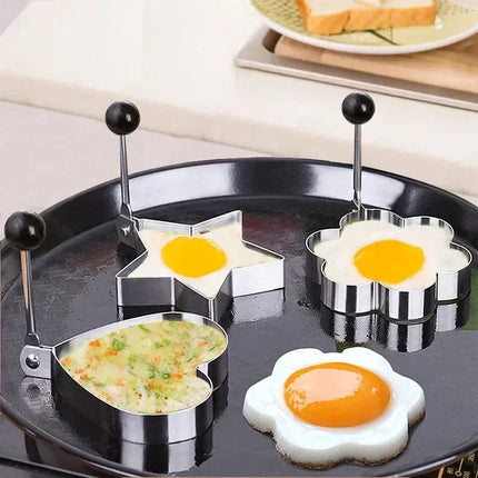 Premium Stainless Steel Heart-Shaped Fried Egg Mold-Ideal Omelette Ring & Must-Have Kitchen Accessory Gadget kitchen accessories