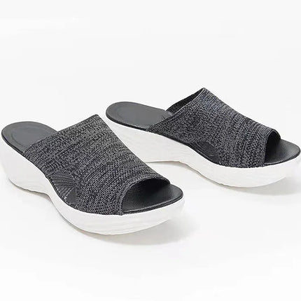 Women's Sandals Low Heels Sandals Shoes For Woman Summer Sandals Wedge Heel Slippers Summer Shoes Indoor Outdoor Sandalias Mujer