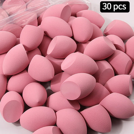 30pcs Powder Blending Makeup Sponge Beauty Egg Set  For Liquid Cream And Powder, Multicolor Without Latex Suitable For All