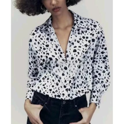 Classic Silk Satin Feel Shirt New Spring Collection Long Sleeve Polyester Fabric Women's Premium Fashion Regular Length