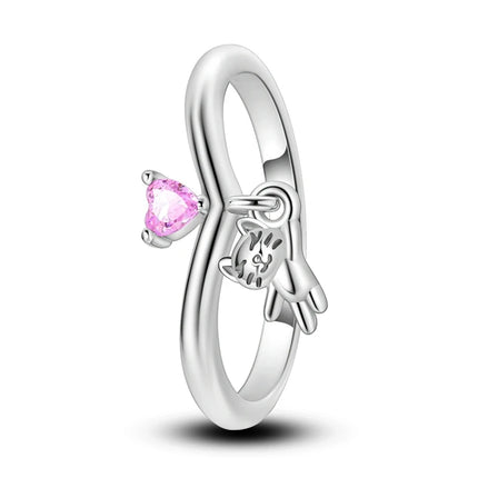 Fashion Original Luminous Firefly Rings 100% 925 Silver Eternal Heart-Shaped Zircon Rings Fine Wedding Engagement Jewelry Gifts
