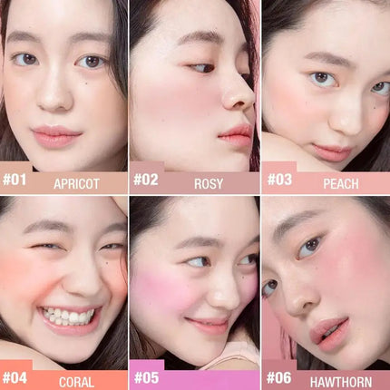 Pink Makeup Blush Palette Velvet Matte Light Shimmer Blusher Natural Cheek Contour Tint Peach Pink Rouge Cheek Contour Palette