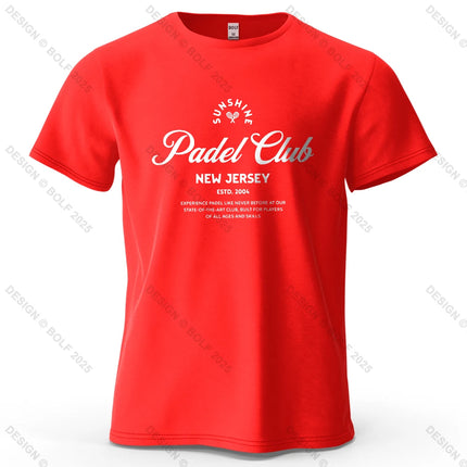 Padel Club Tee Printed Men's T-Shirt 100% Cotton Oversized Classic Graphic Tees for Women Tops Tees Casual Streetwear