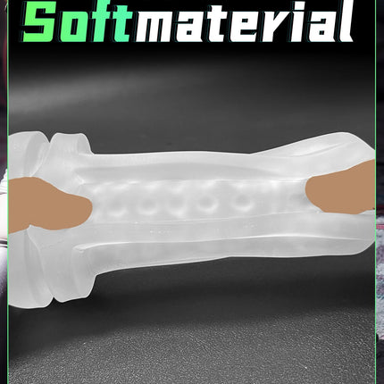 Male Masturbator Transparent Meat Vaginal Masturbation Adult Male Sex Toy Piston Manual Masturbator Cup Penis Massage Trainer
