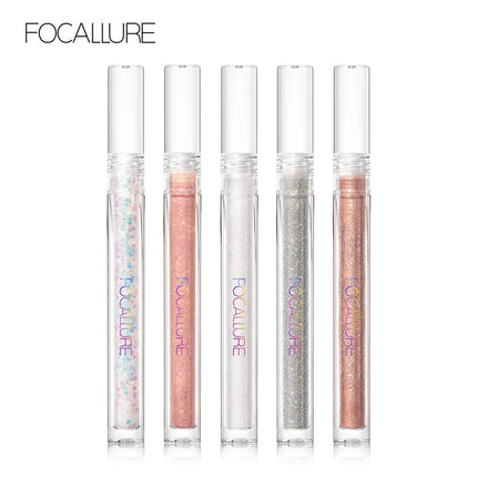 FOCALLURE-Liquid Eyeshadow Glitter for Eyes, Cosmetics Eyeliner with Sparkles, Shiny Shadows, Professional Makeup