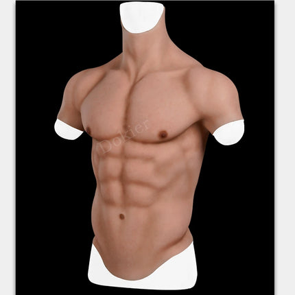 Dokier Silicone Realistic False Fake Muscle Belly Body for Cosplayers Artificial Simulation Muscle Chest Man Crossdressers - TOYS-SUCE