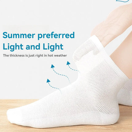 Children's Pure Cotton Mesh Boneless Summer Thin Ankle Socks OEKO-TEX Certified Safe for Kids Boys and Girls for School and Home