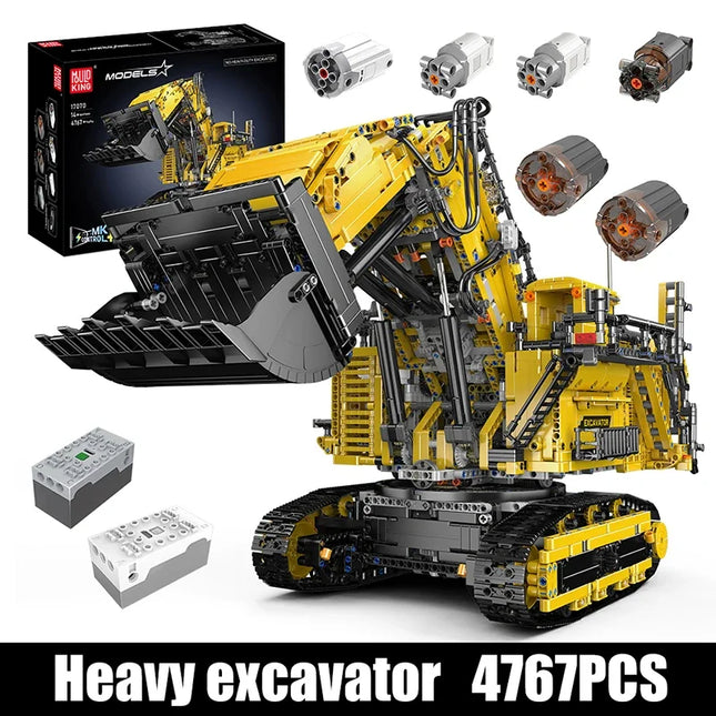 Mould King 17070 17071 Technical Truck Toys The Motorized R 9800 Excavator Building Block Assembly Car Brick Kids Christmas Gift