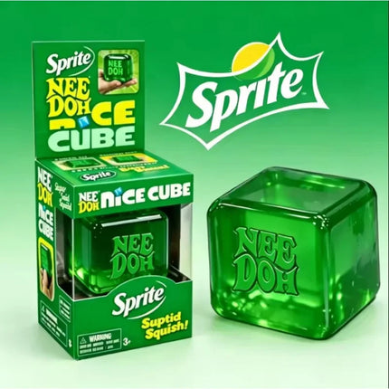 Sensory Squeeze Toy Anti-Stress Glitter Drop / Cube Fidget Tool For Anxiety Relief & Focus - Durable & Soft Hand Exerciser
