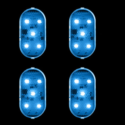 1 2 4pcs Led Car Door Light Car Interior USB Rechargeable Wireless Magnetic Switch Night Lamp Car Door Signal Welcome Lighting