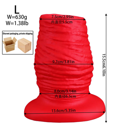 NEW Silicone Huge Hollow Anal Plug dildo Fisting Anal Dilation Gay Sex Toys for man Prostate Massage Vaginal Speculum Butt plug