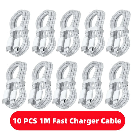 1-10PCS USB C Cable to USB C 100W Fast Charging Charger Cable Supports Fast Charging For iPhone 16 17 Samsung Xiaomi Huawei etc