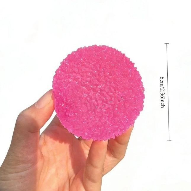 Squishy Ice Ball Maltose Fidget Toy Super Soft Pink Mochi Slow-Rebound Squeeze Toy Anti-Stress Toy for Adults Hand Exercise