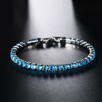 4mm Micro-inlaid Zircon Tennis Bracelet for Women 2025 New Men Bracelet Homme Jewelry Accessories Wholesale