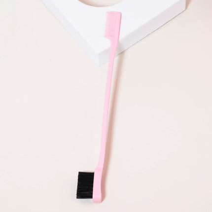 Professional hairdressing edge brush, anti-static double headed edge brush, hairdressing salon tool, special for real hair wigs